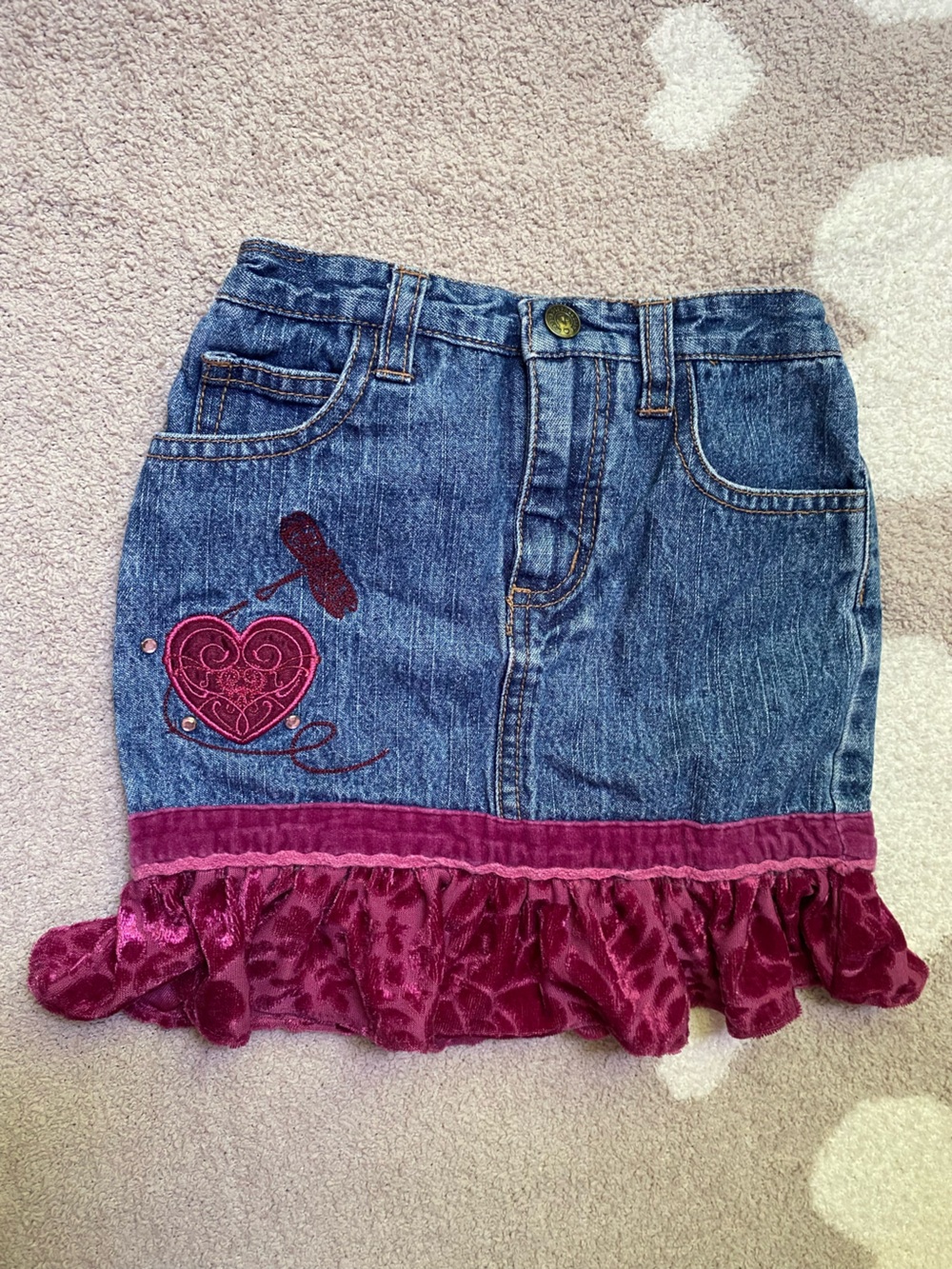 Vintage Mary-Kate and Ashley 3T Denim Y2K midi skirt